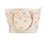 Ollie & Olivia Cooler Bag - Pink Ribbon Checker