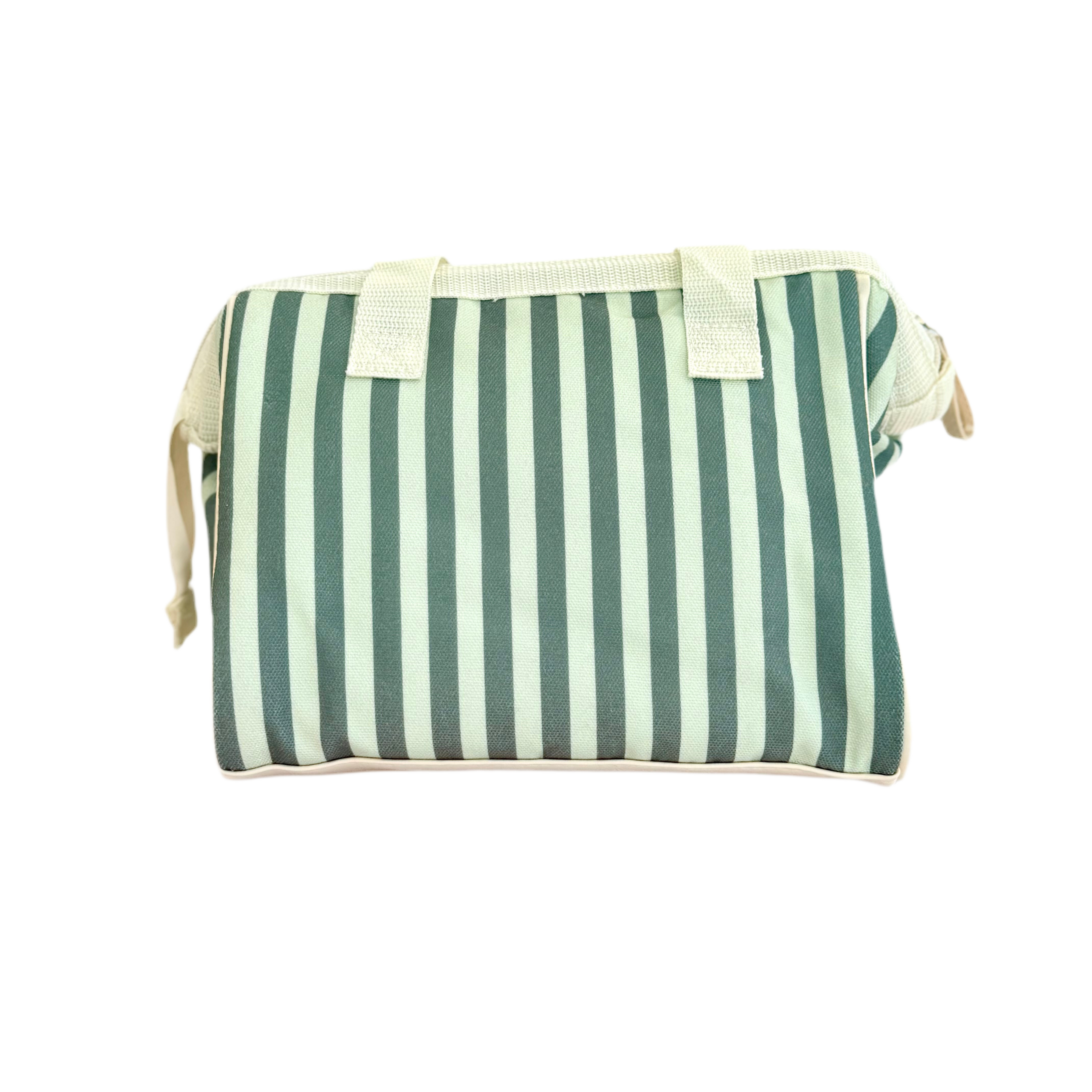 Ollie & Olivia Cooler Bag - Multi Green Stripe