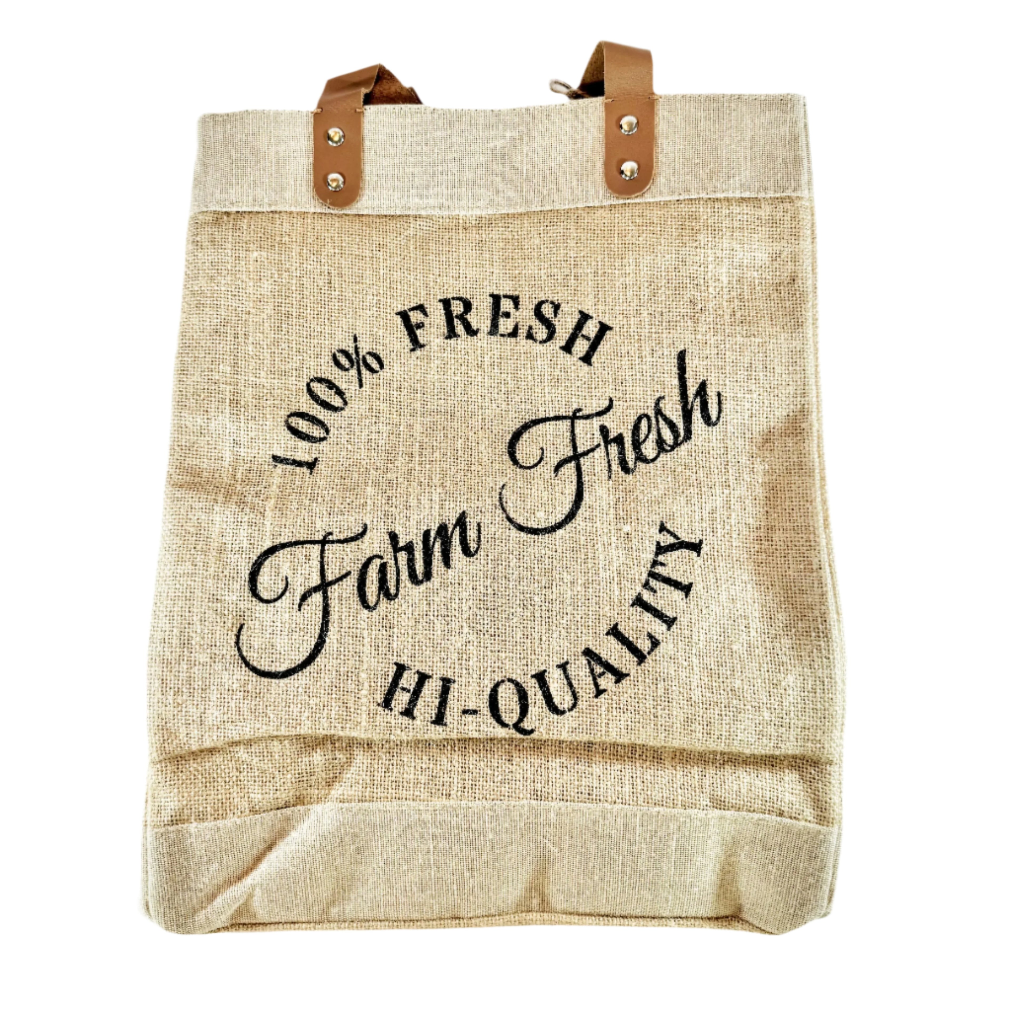 Burlap Farm Fresh Tote - Natural