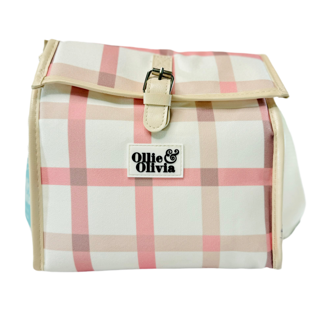 Ollie & Olivia Cooler Bag - Pink Checker