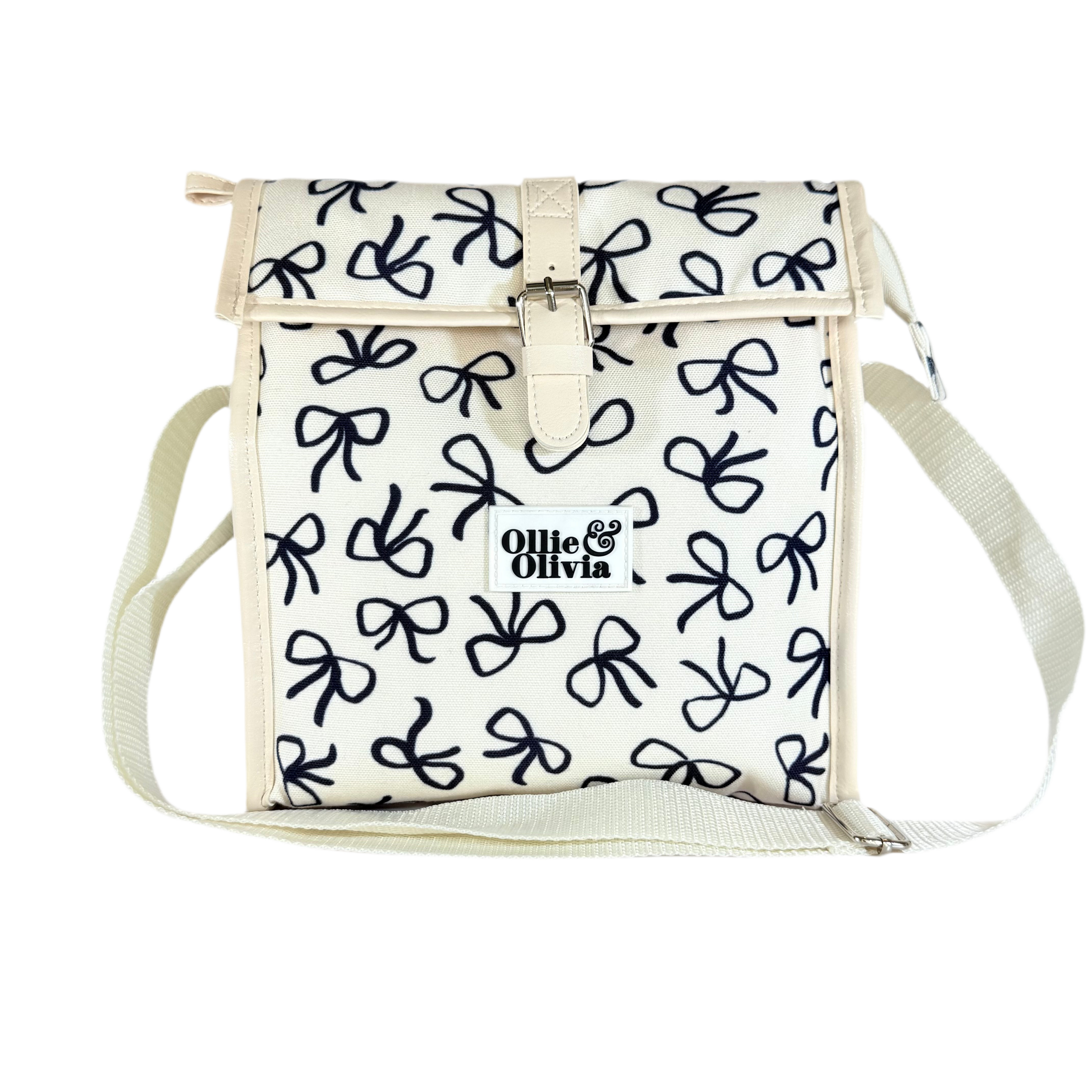 Ollie & Olivia Cooler Bag - Navy Blue Ribbon