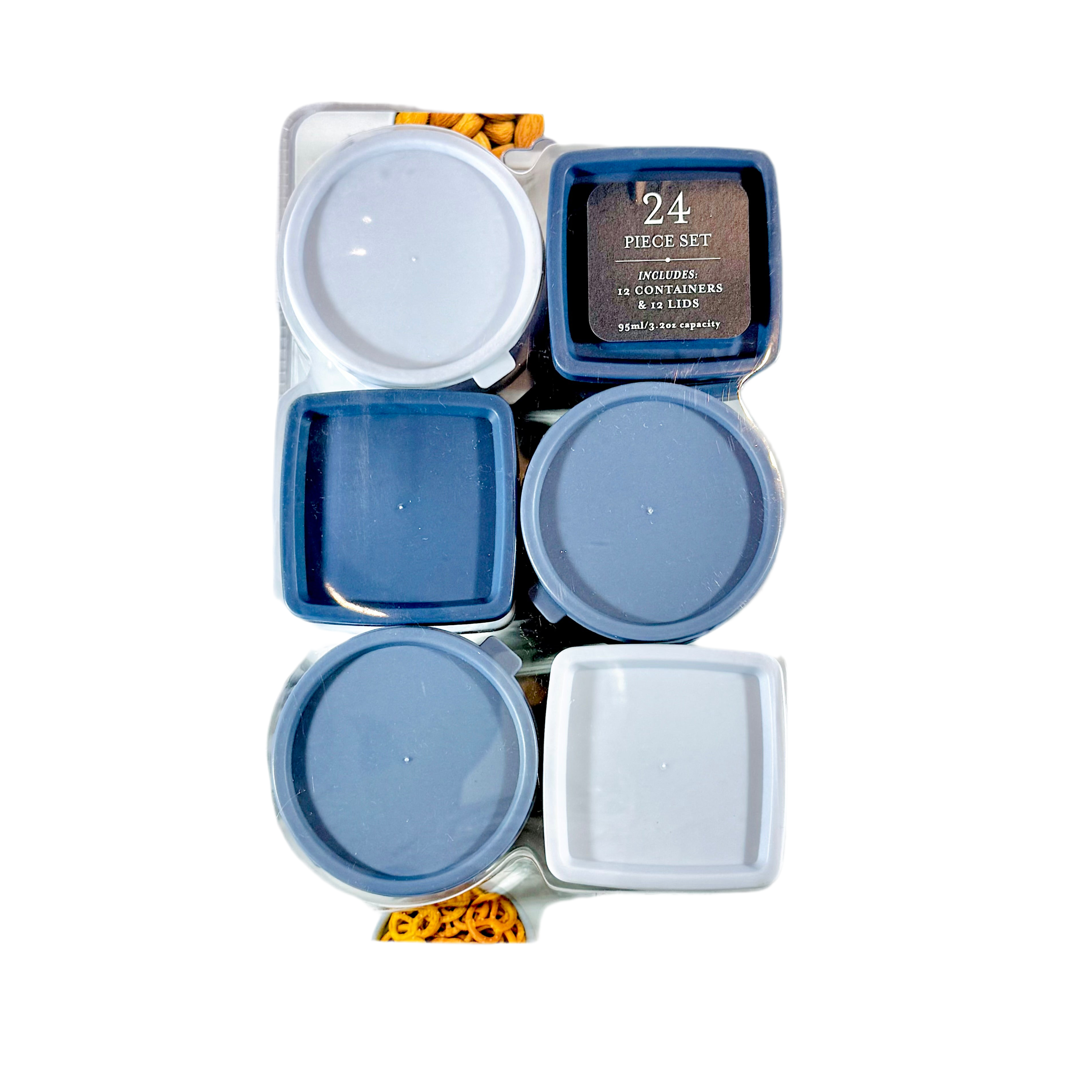 Manna Condiment Container Set - Blue & Grey