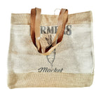 Burlap Farmers Market Tote - Natural
