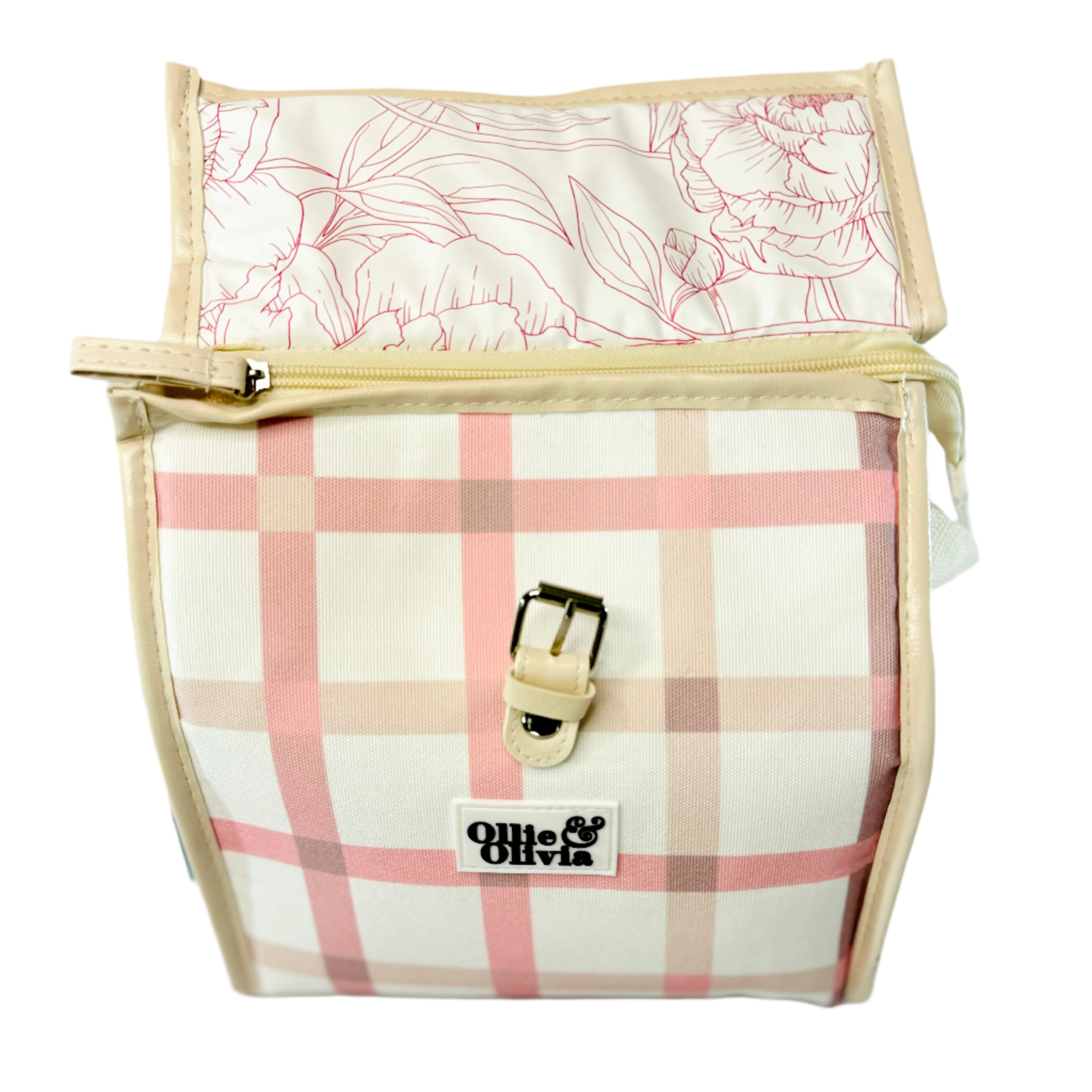 Ollie & Olivia Cooler Bag - Pink Checker