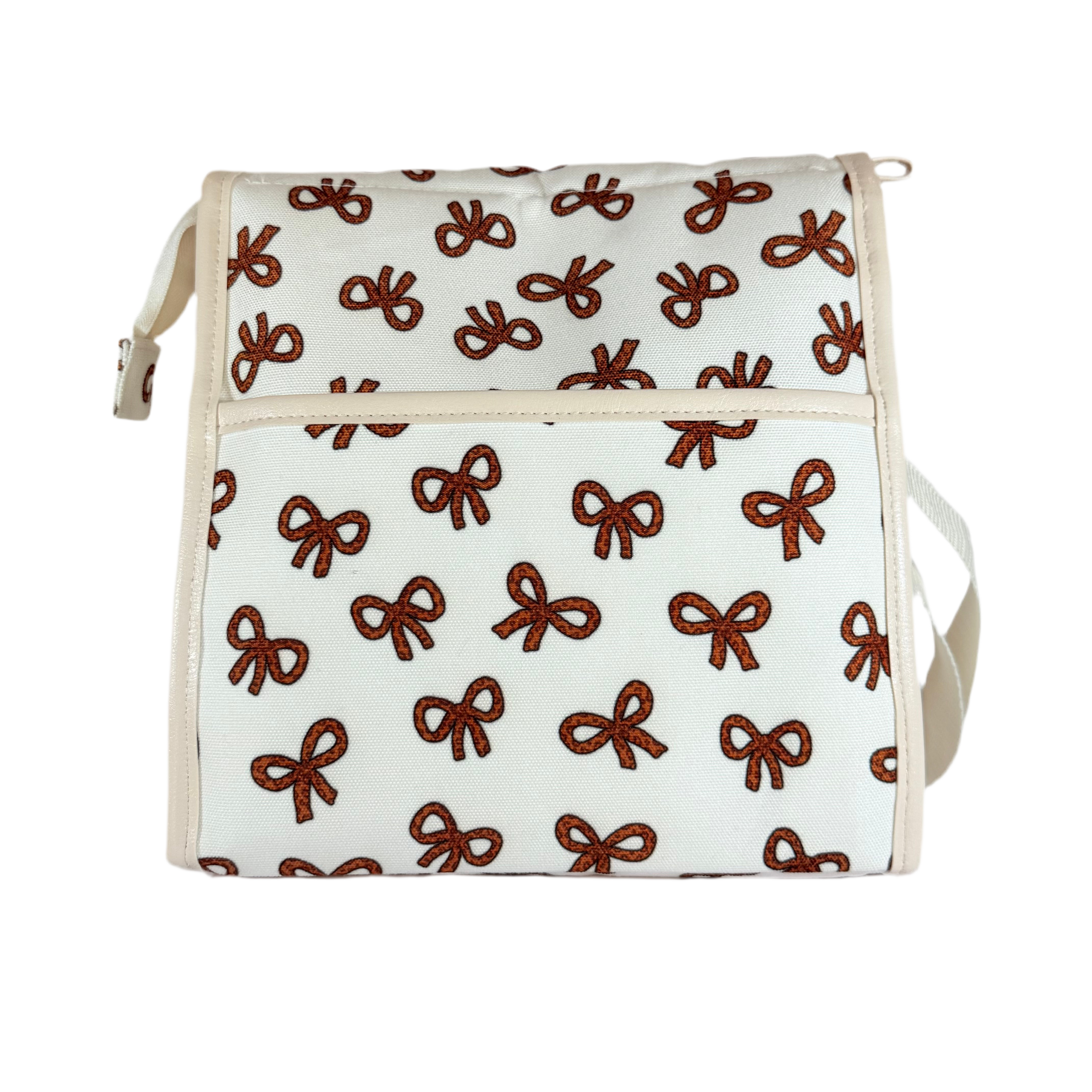 Ollie & Olivia Cooler Bag - Brown Cheetah Ribbon