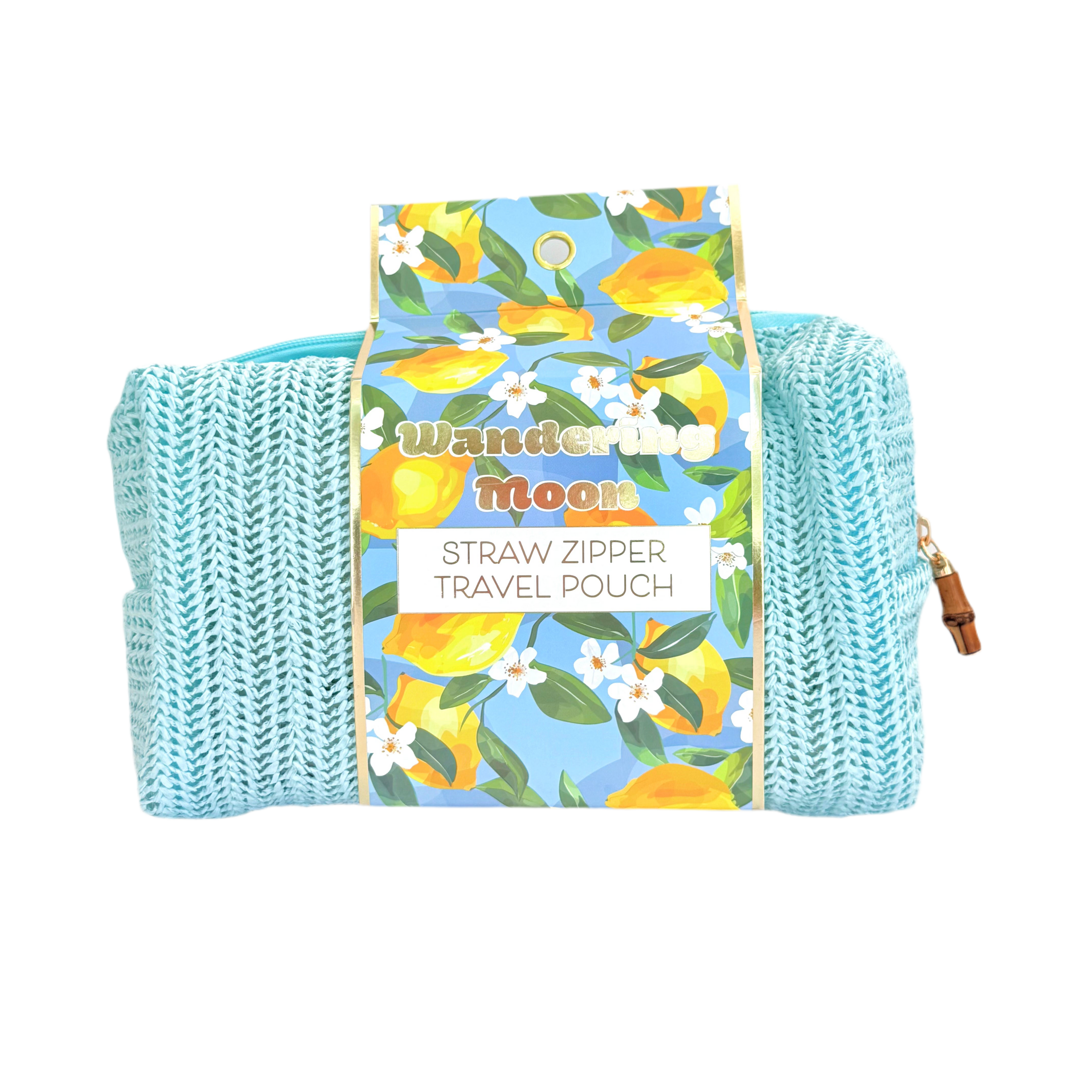 Wandering Moon - Straw Zipper Pouch