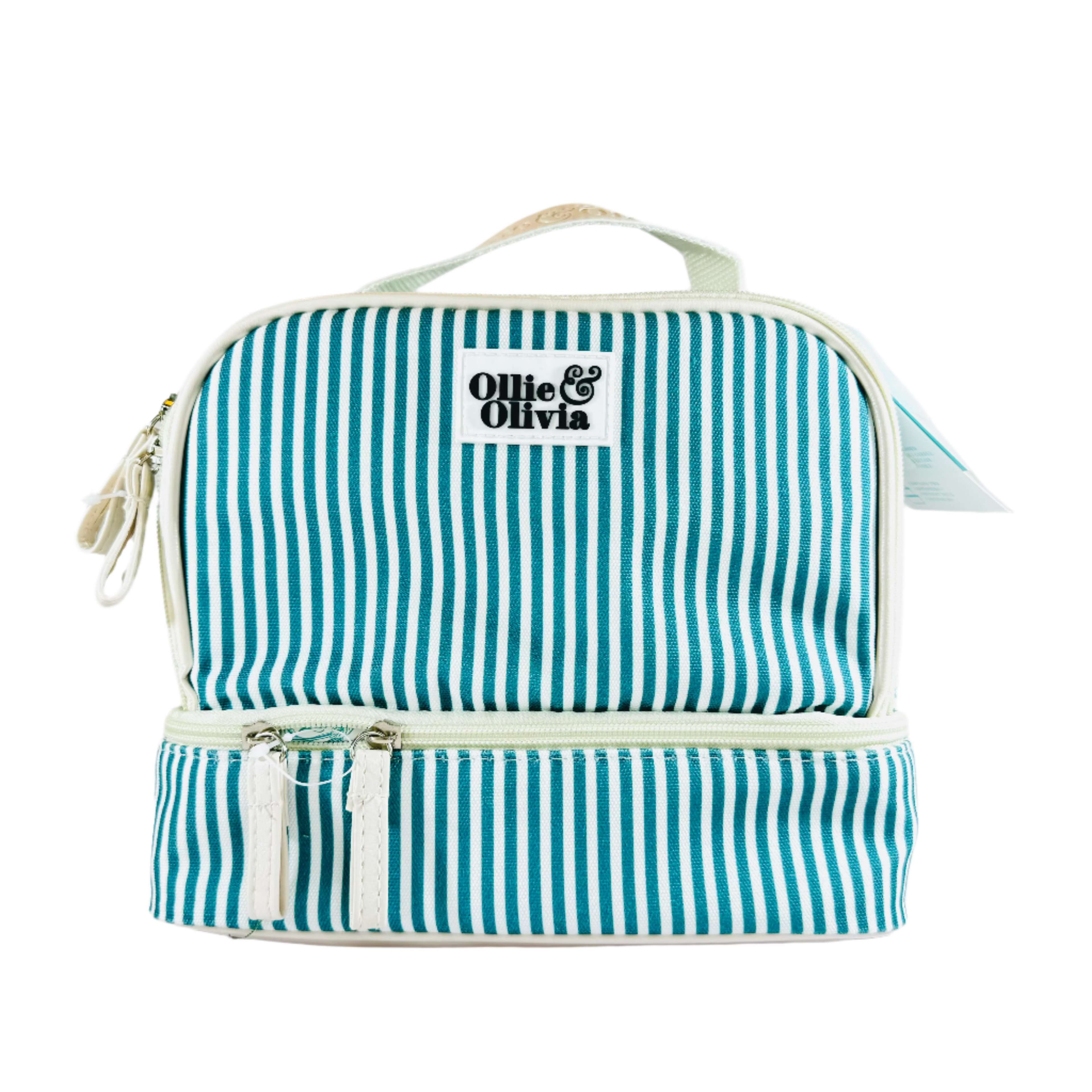 Ollie & Olivia Cooler Bag - Green Stripe