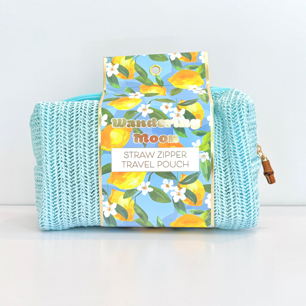 Wandering Moon - Straw Zipper Pouch