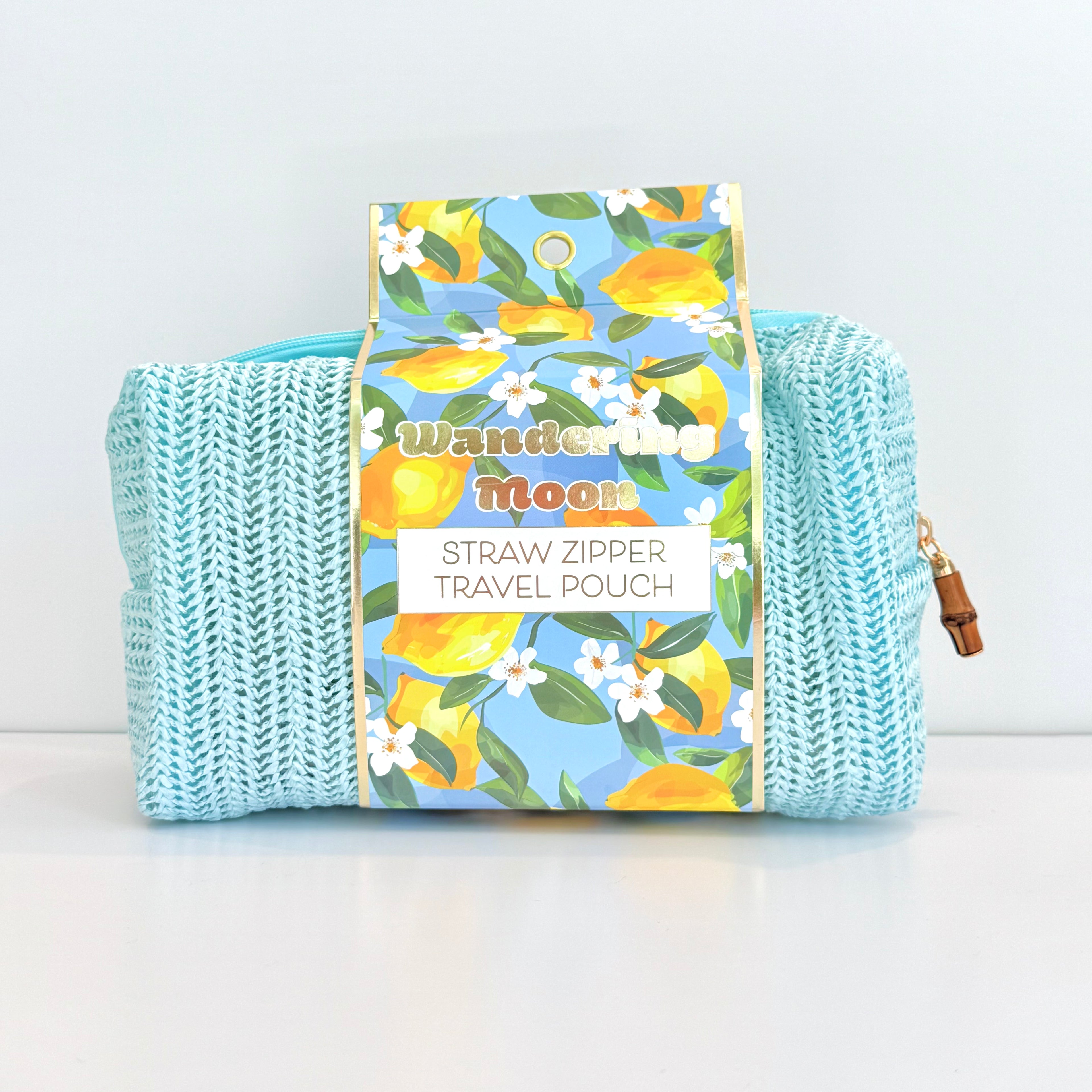 Wandering Moon - Straw Zipper Pouch