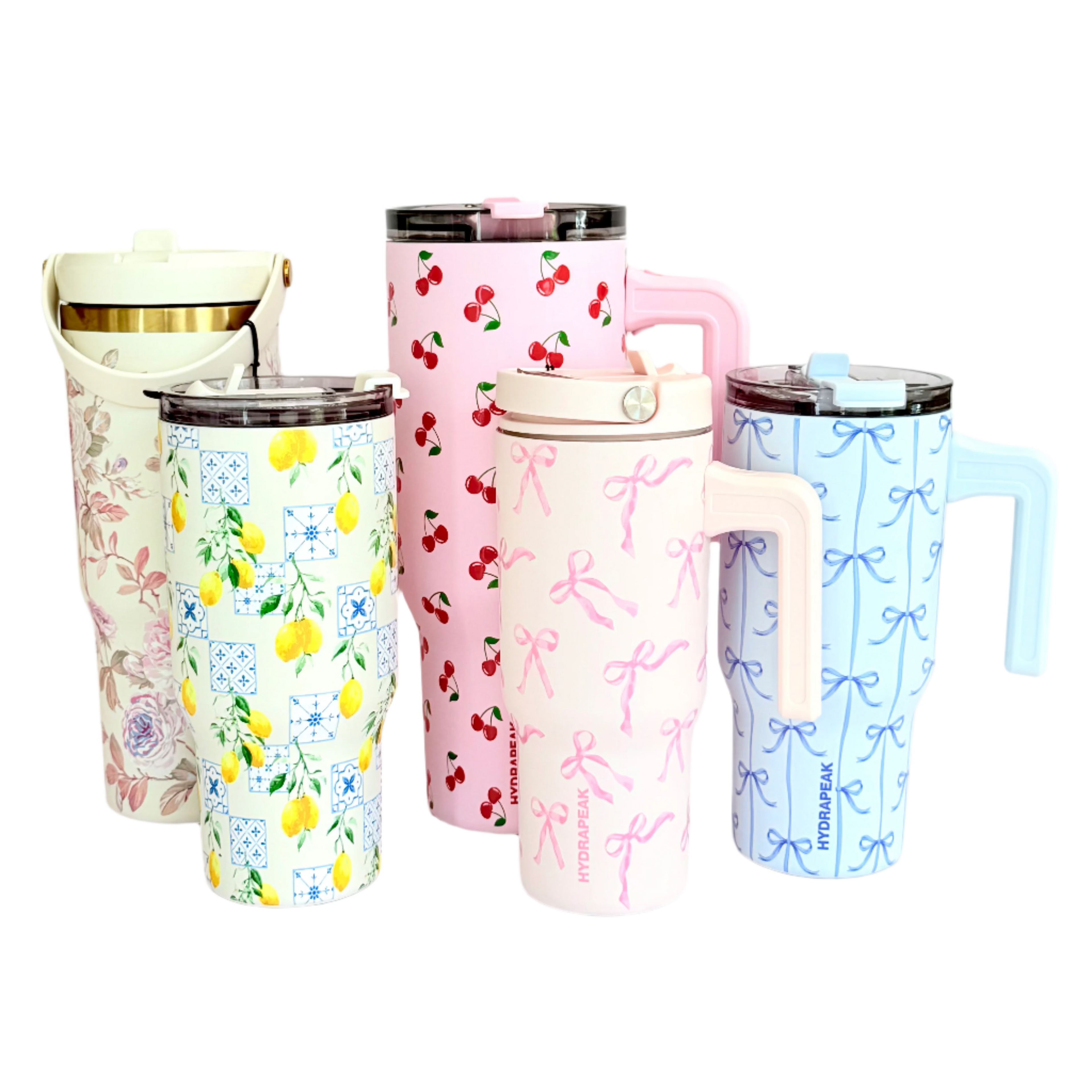 Hydrapeak Stainless Steel Insulated Tumbler - Artisan Collection - Pink Flowers