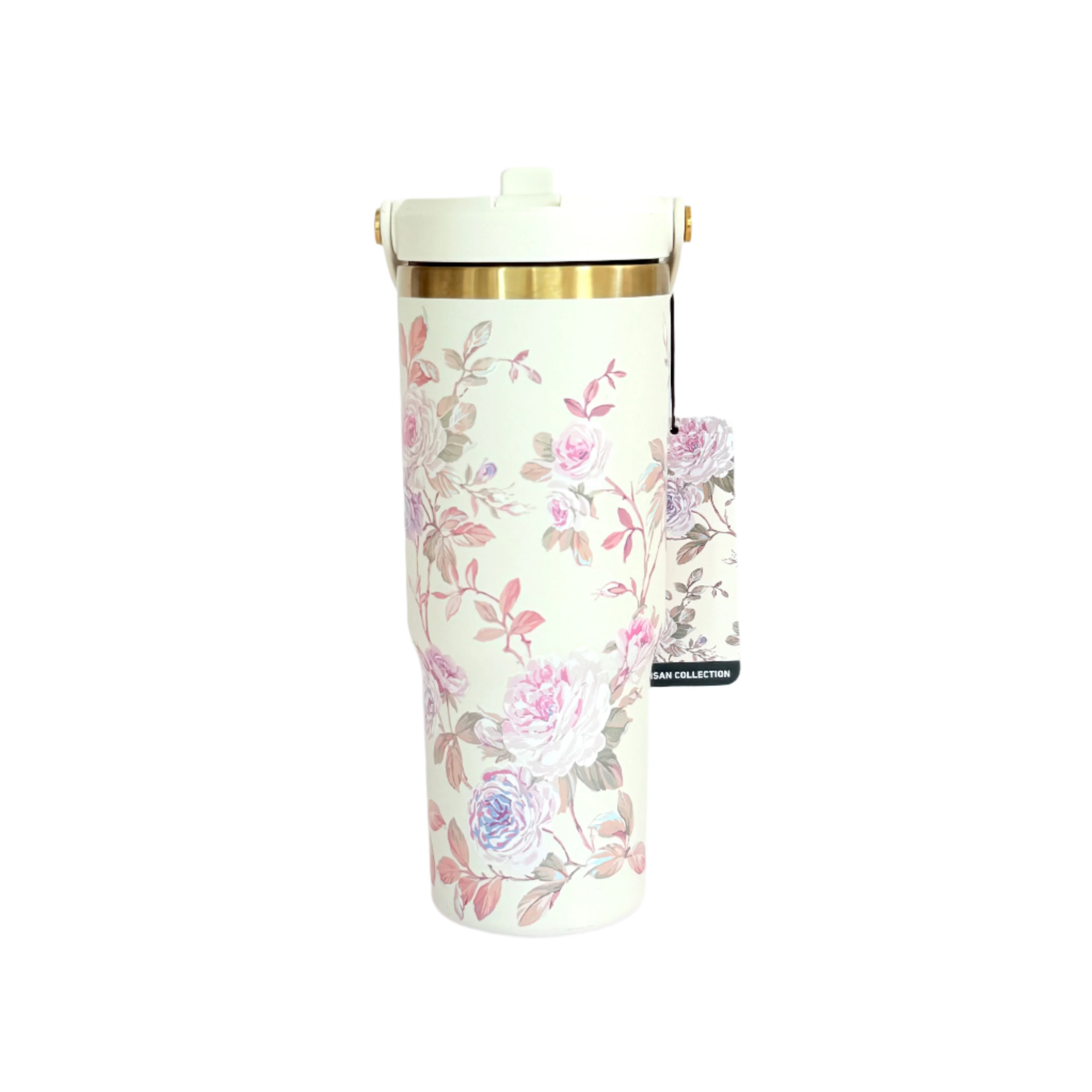 Hydrapeak Stainless Steel Insulated Tumbler - Artisan Collection - Pink Flowers
