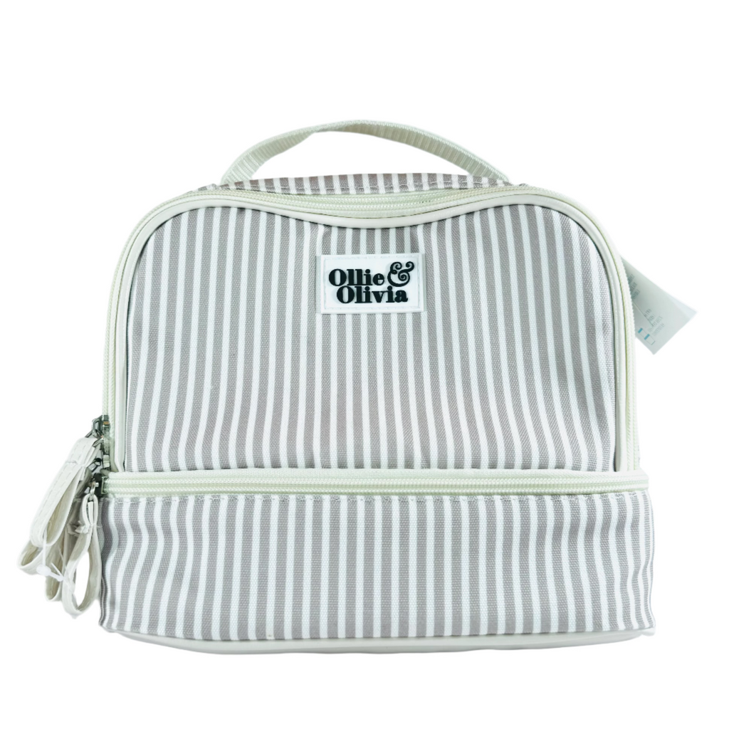 Ollie & Olivia Cooler Bag - Grey Stripe