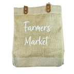 Burlap Farmers Market Tote - Natural